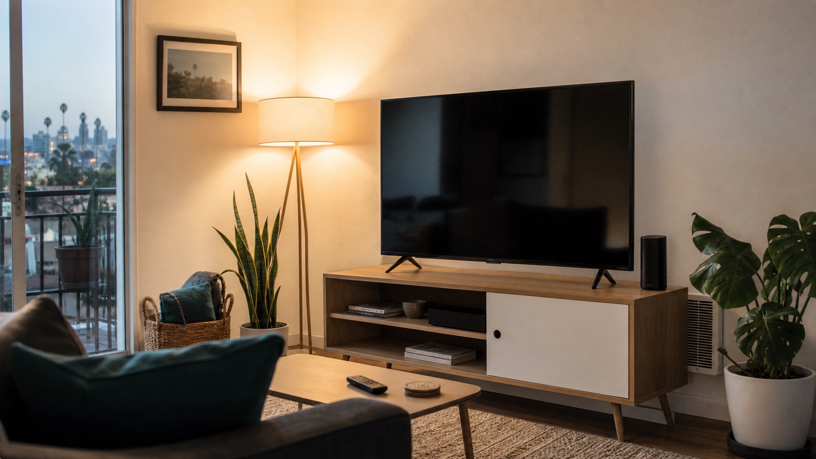 Apartment television ready for streaming TV